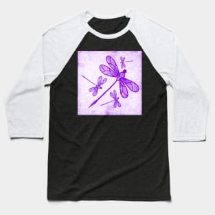 Beautiful abstract dragonflies in purple Baseball T-Shirt